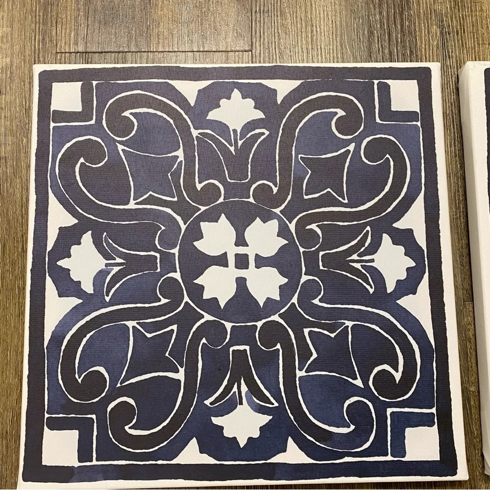 Set of 4 Blue‎ and White Decorative Wall Art/Decor
